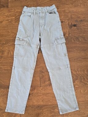Universal Thread Women's Straight Leg Cargo Jeans - Light Khaki Stone
